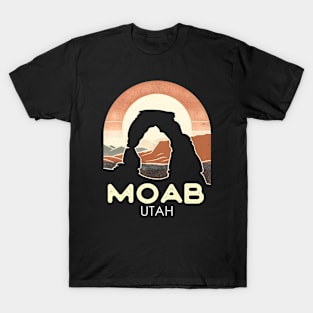 Vintage Delicate Arch Moab Utah Silhouette T-Shirt